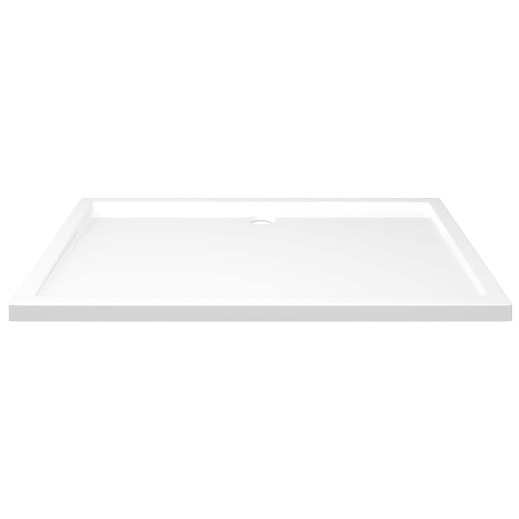 brusekar 80x120 cm ABS rektangulært hvid