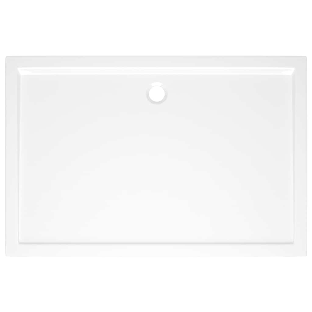 brusekar 80x120 cm ABS rektangulært hvid