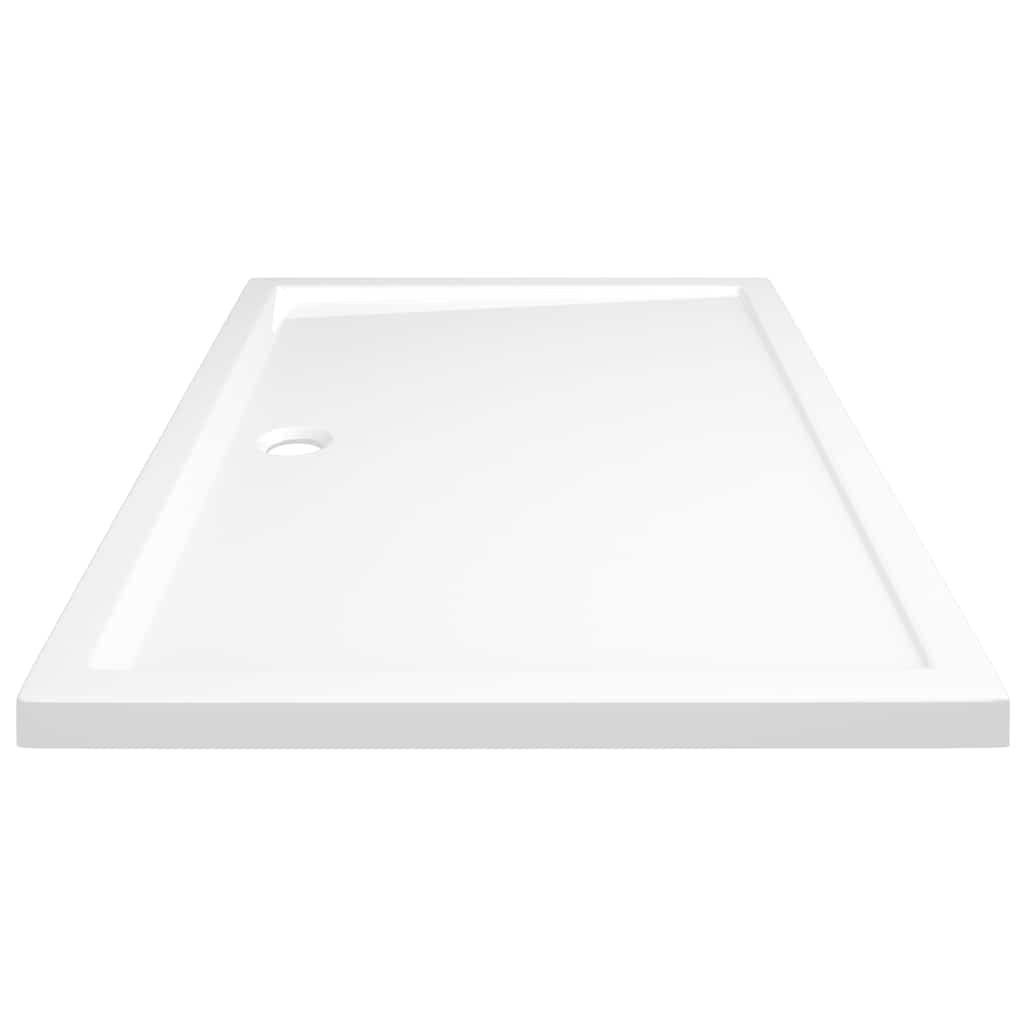 brusekar 80x120 cm ABS rektangulært hvid