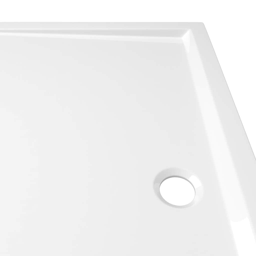brusekar 80x120 cm ABS rektangulært hvid