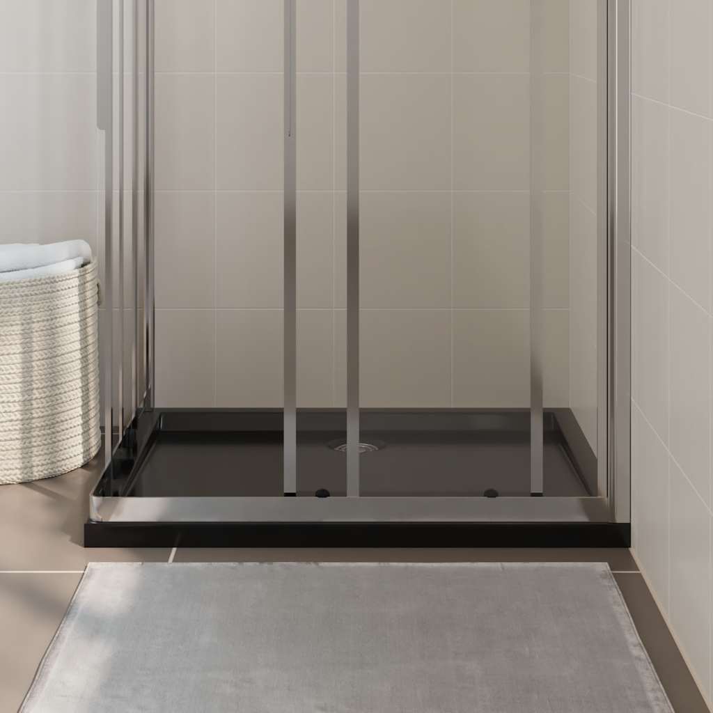 brusekar 70x90 cm ABS rektangulært sort