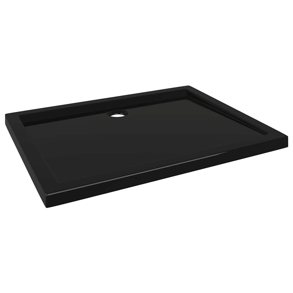 brusekar 80x100 cm ABS rektangulært sort