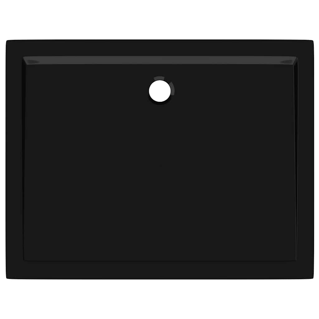 brusekar 80x100 cm ABS rektangulært sort