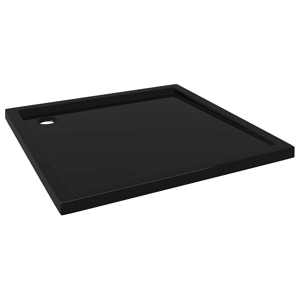 brusekar 90x90 cm ABS firkantet sort