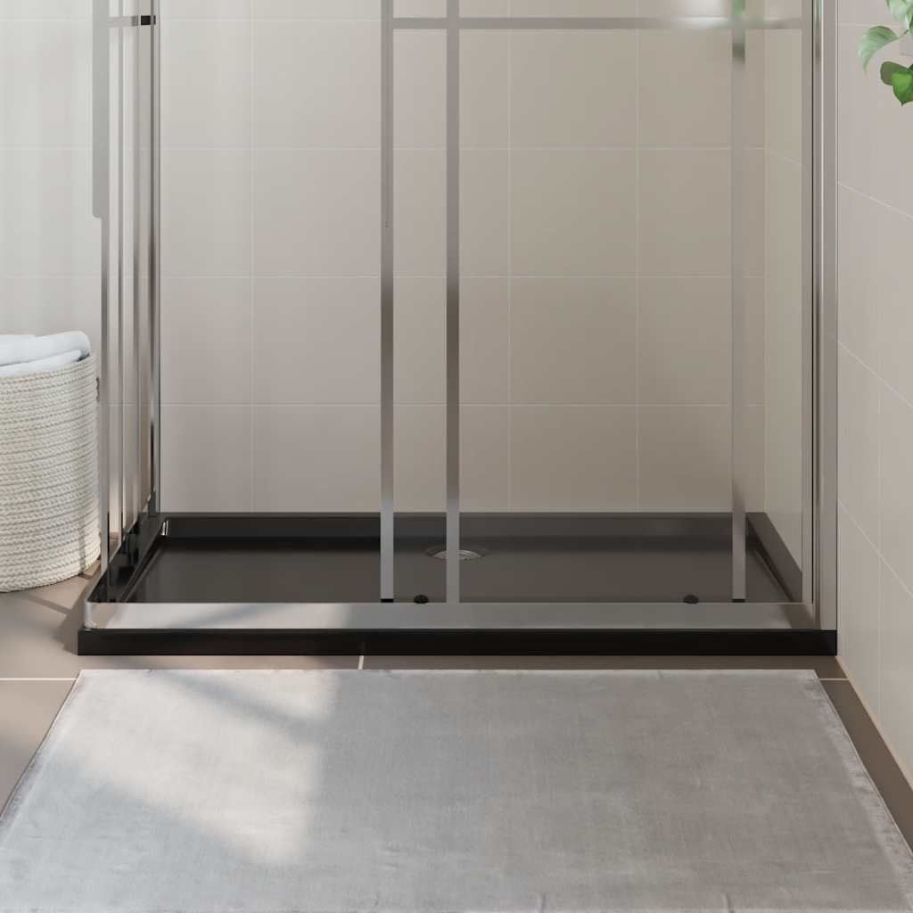 brusekar 70x120 cm ABS rektangulært sort