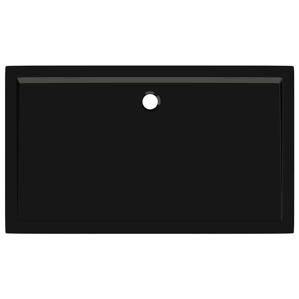 brusekar 70x120 cm ABS rektangulært sort