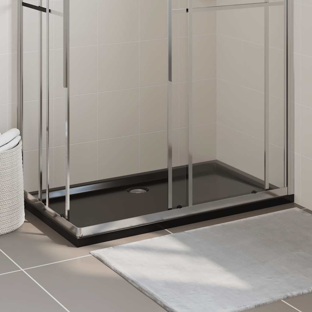 brusekar 70x120 cm ABS rektangulært sort