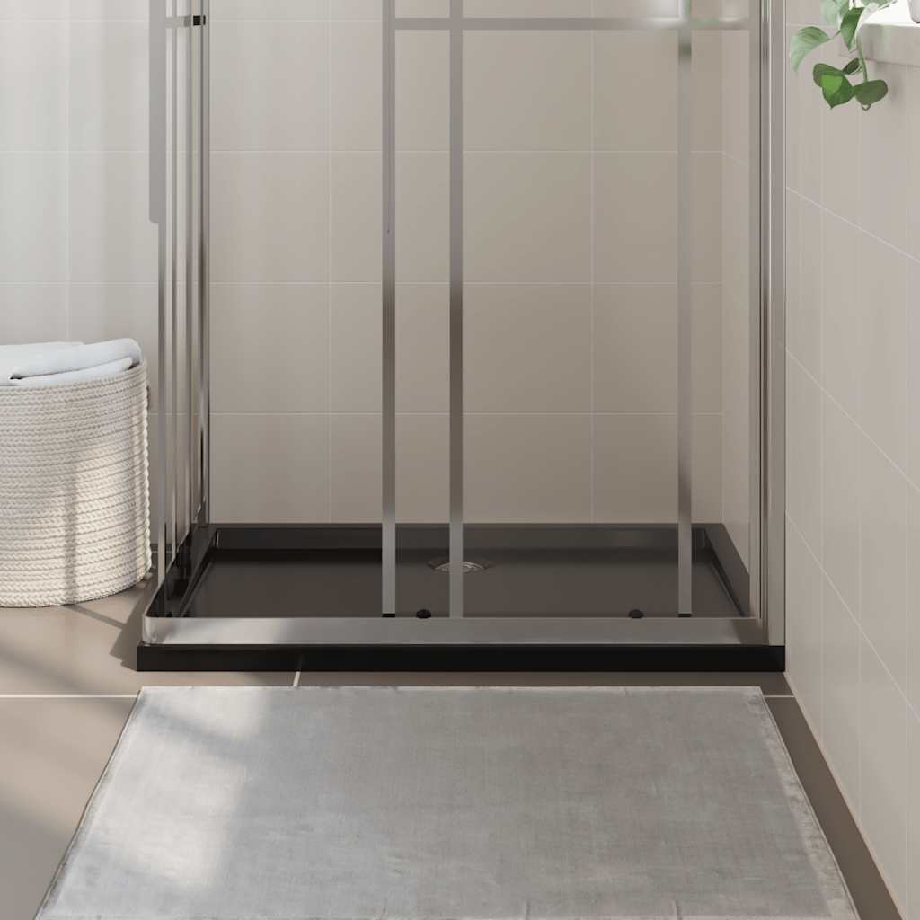 brusekar 70x100 cm ABS rektangulært sort