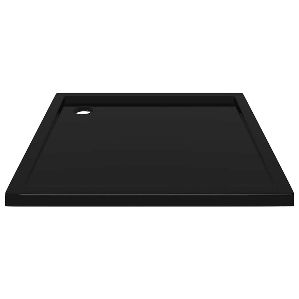 brusekar 80x80 cm ABS firkantet sort