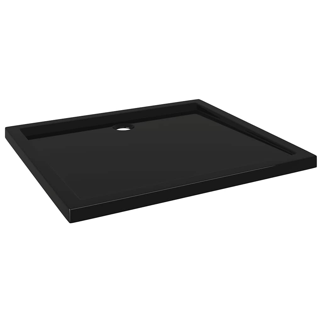 brusekar 80x90 cm ABS rektangulært sort