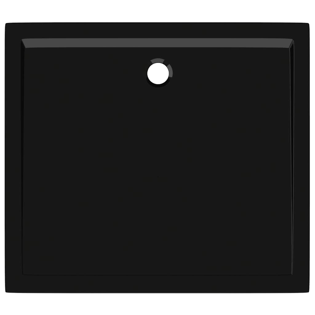 brusekar 80x90 cm ABS rektangulært sort
