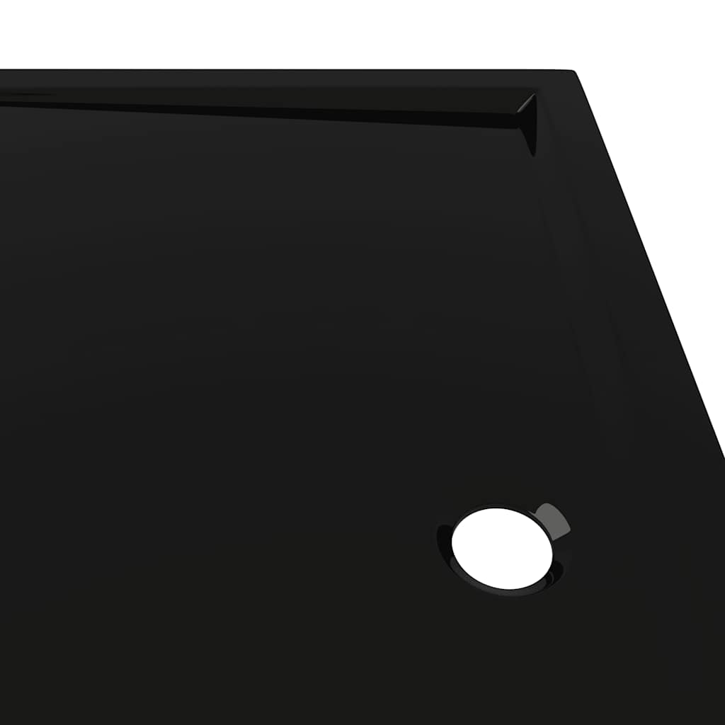 brusekar 80x90 cm ABS rektangulært sort