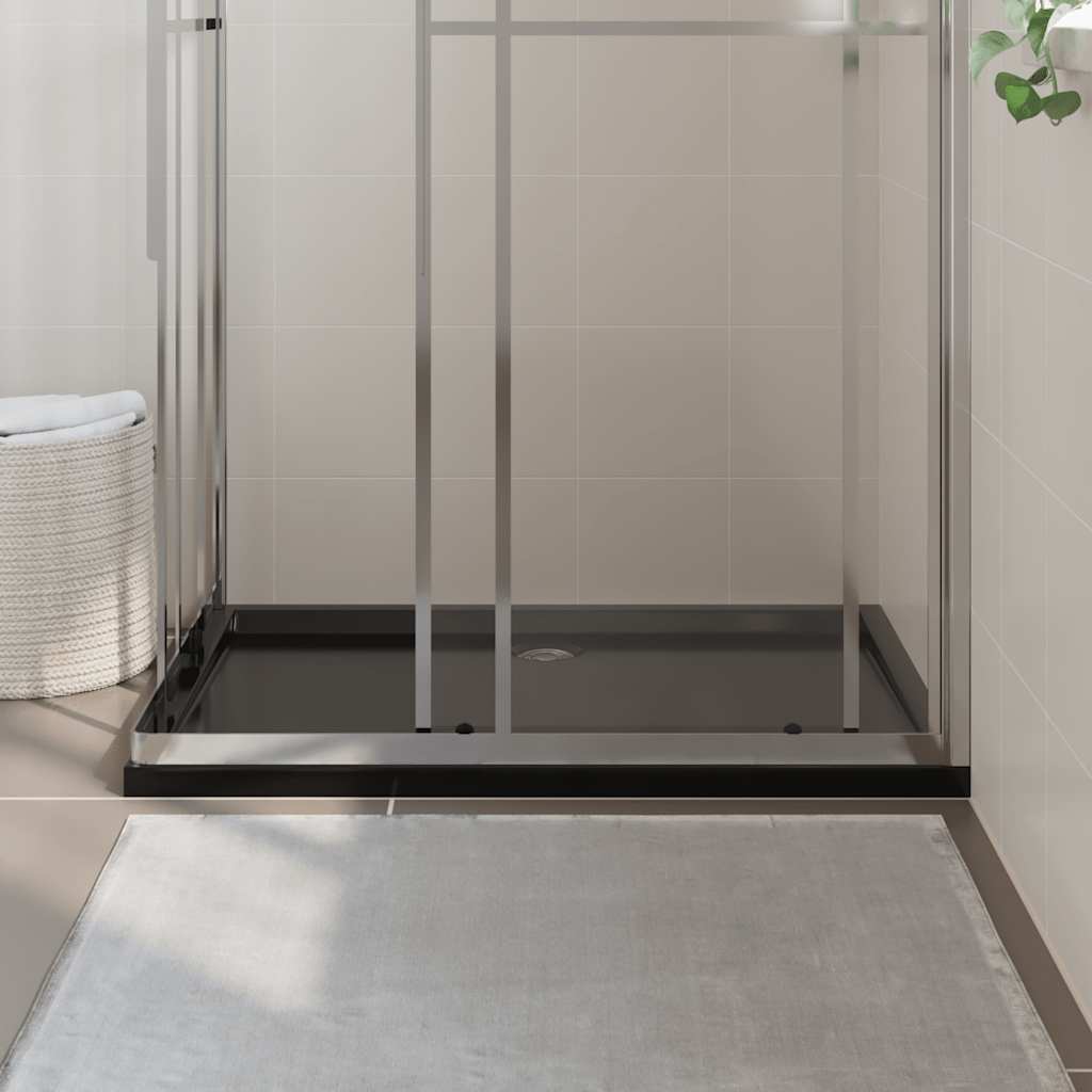 brusekar 80x110 cm ABS rektangulært sort