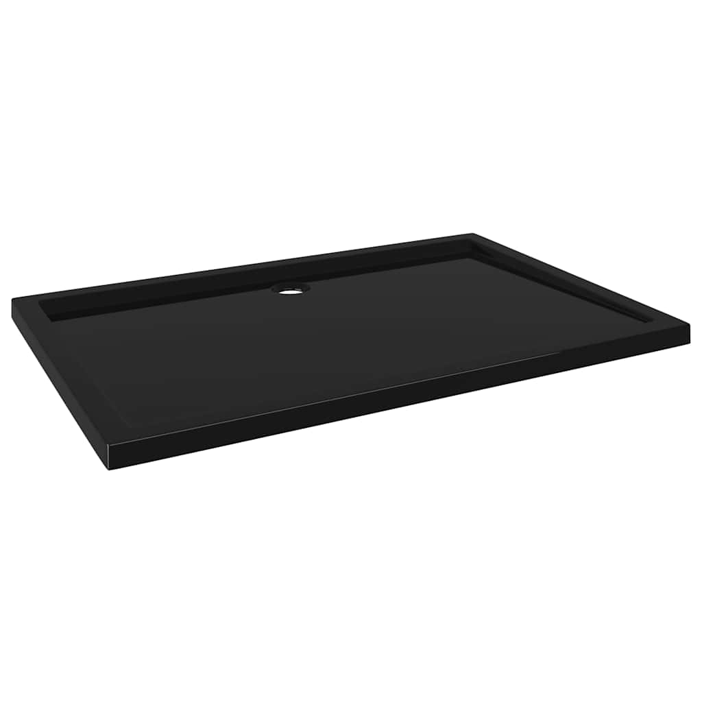 brusekar 80x120 cm ABS rektangulært sort