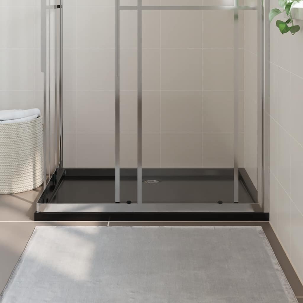 brusekar 80x120 cm ABS rektangulært sort