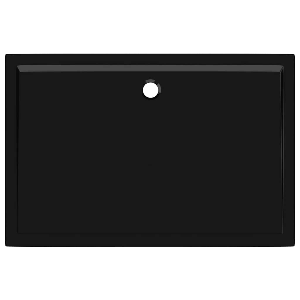 brusekar 80x120 cm ABS rektangulært sort
