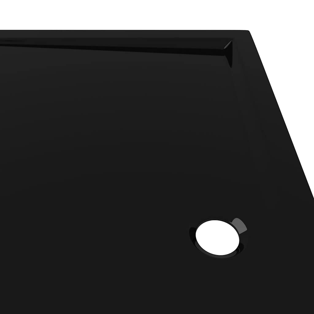 brusekar 80x120 cm ABS rektangulært sort
