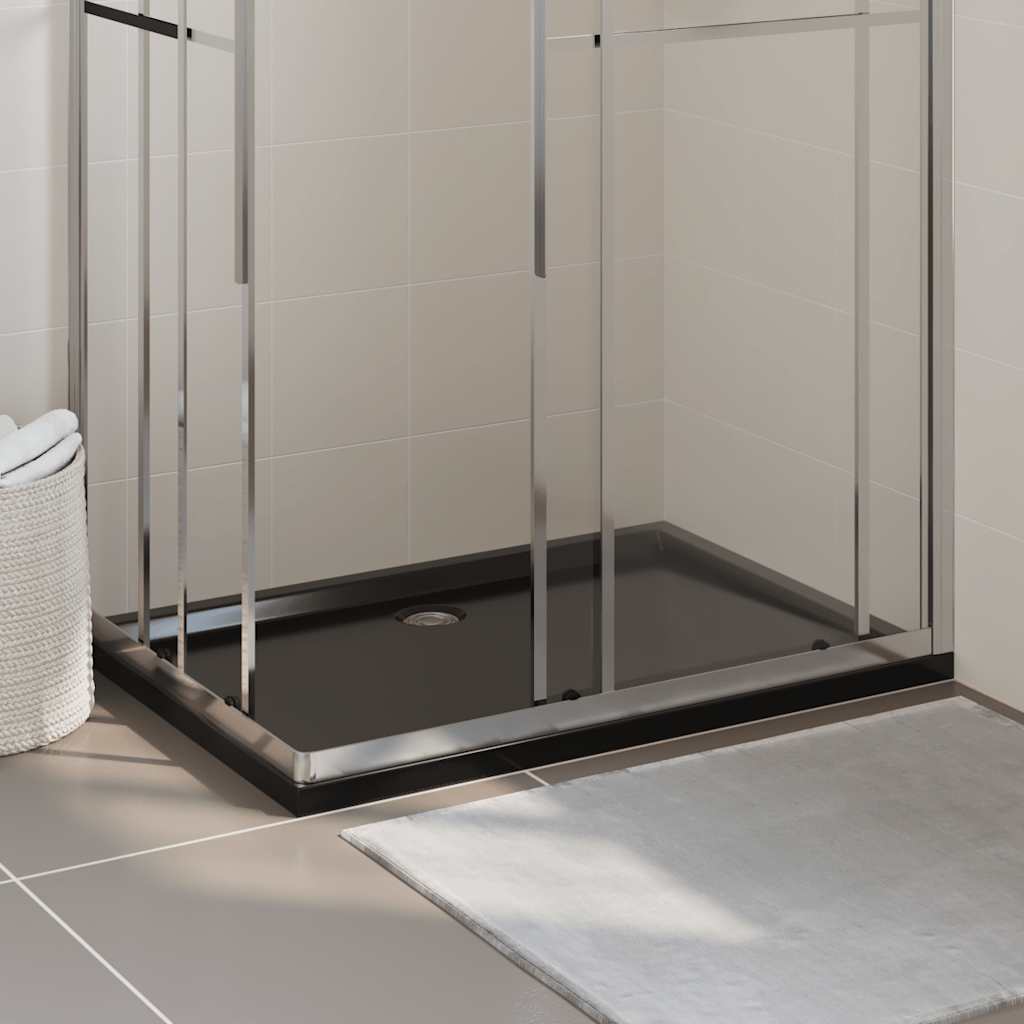 brusekar 80x120 cm ABS rektangulært sort