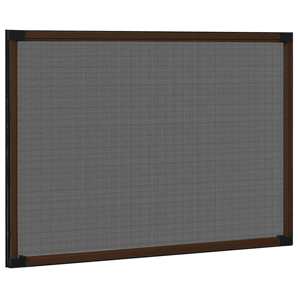 udvideligt insektnet til vinduer (75-143)x50 cm brun