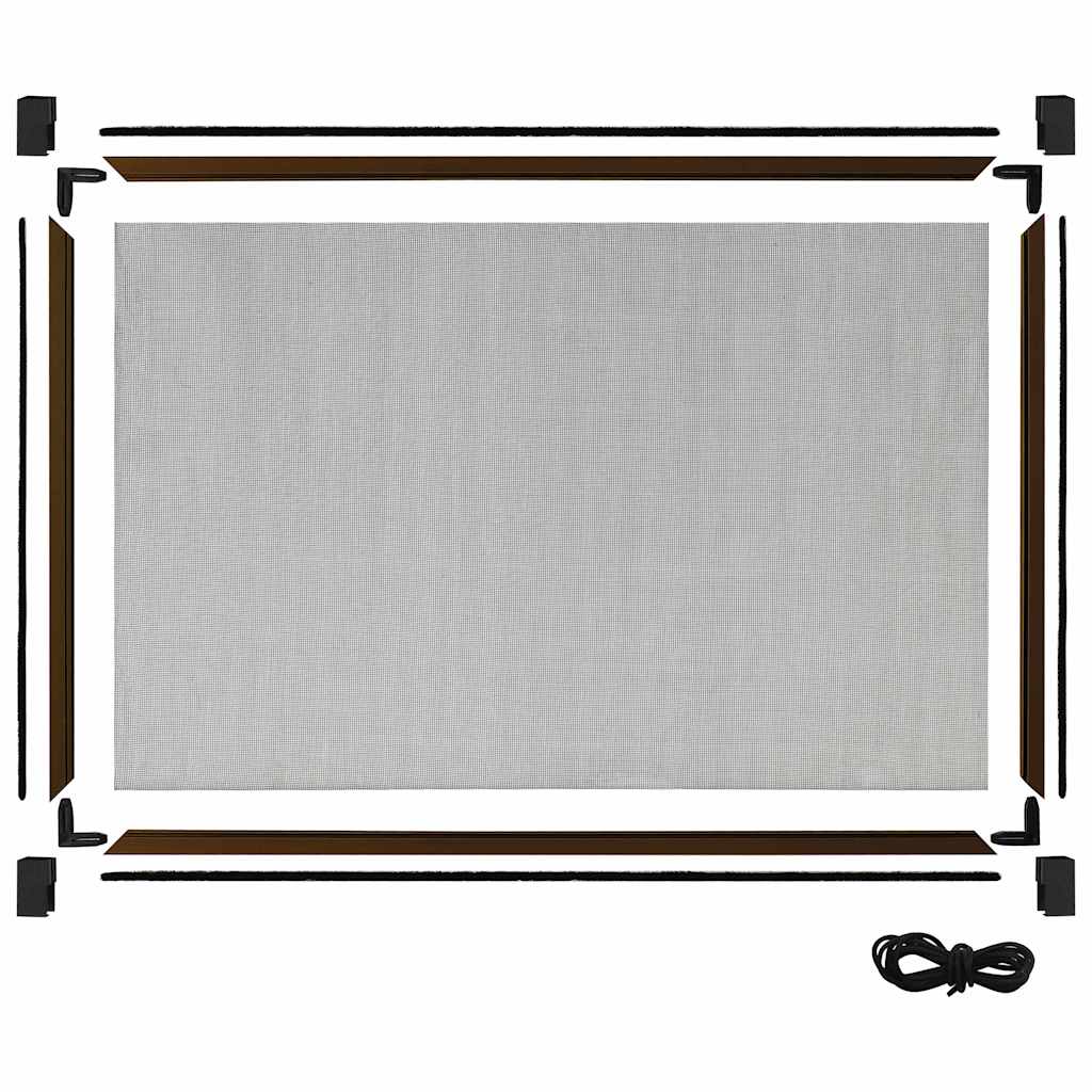 udvideligt insektnet til vinduer (100-193)x75 cm brun