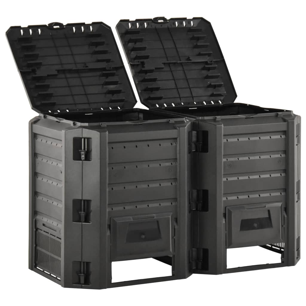 kompostbeholder 800 l sort