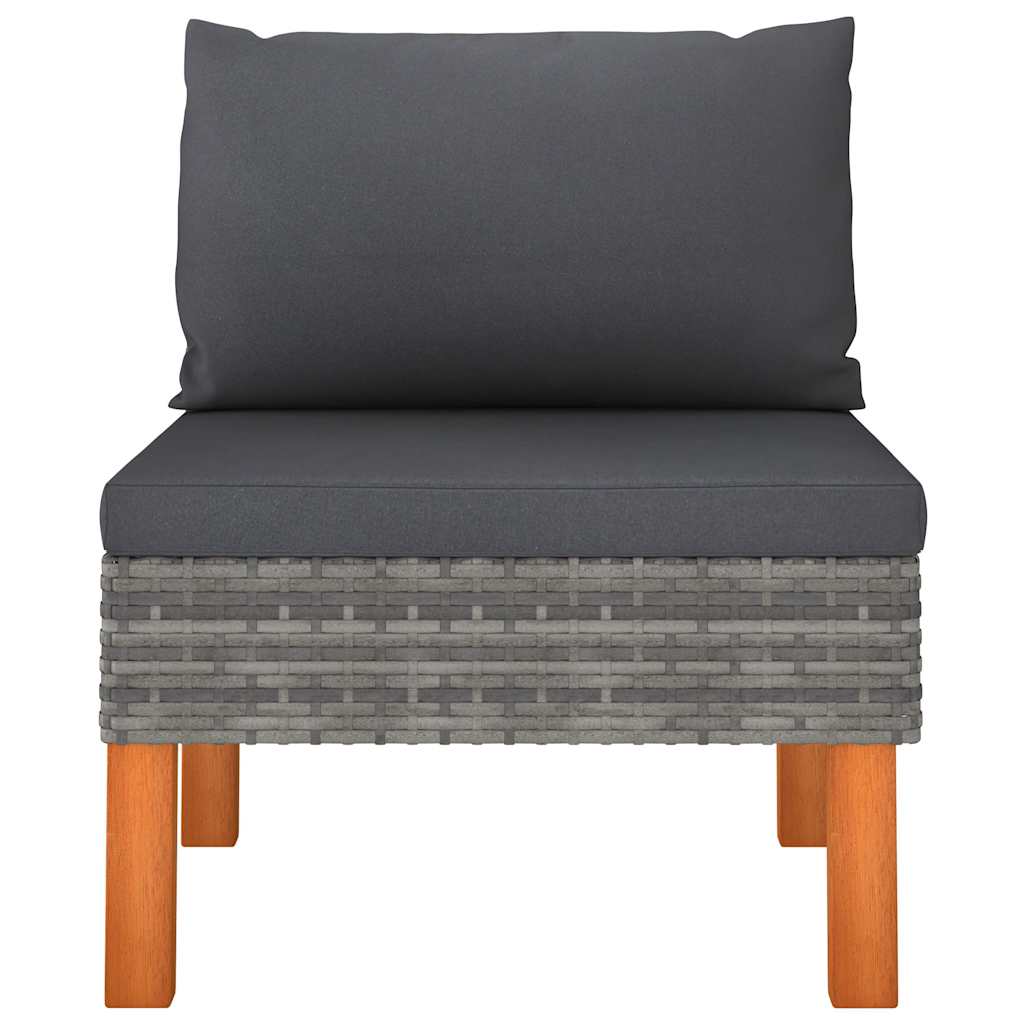midterdel til sofa polyrattan og massivt eukalyptustræ