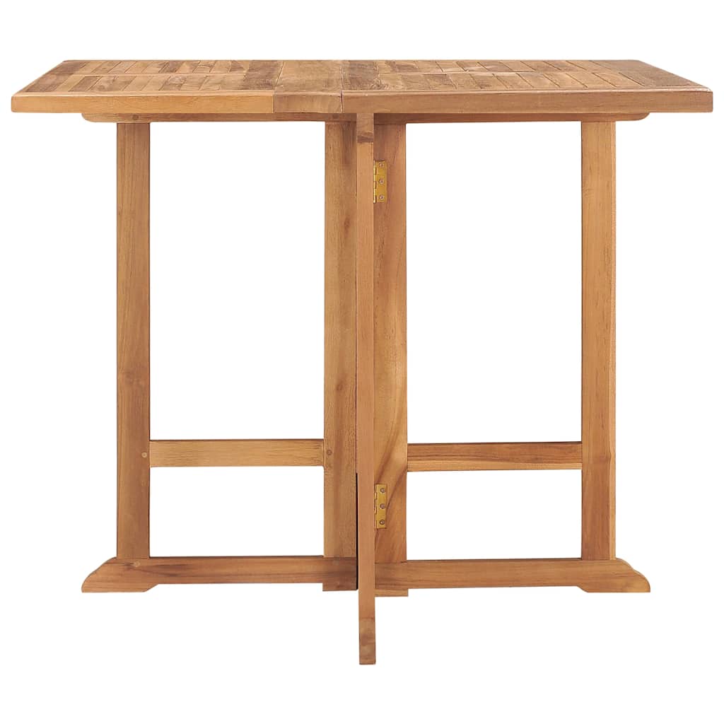 foldbart havebord 90x90x75 cm massivt teaktræ