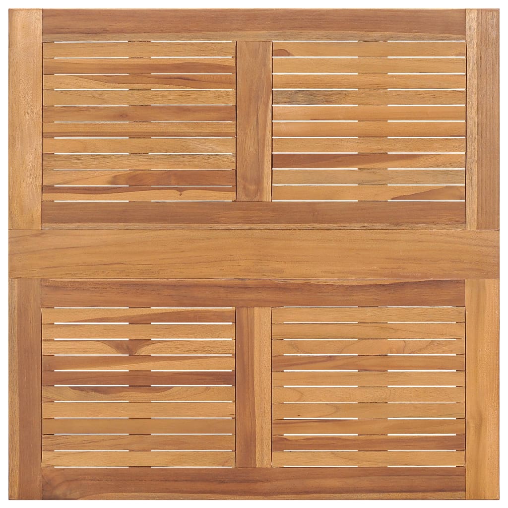 foldbart havebord 90x90x75 cm massivt teaktræ