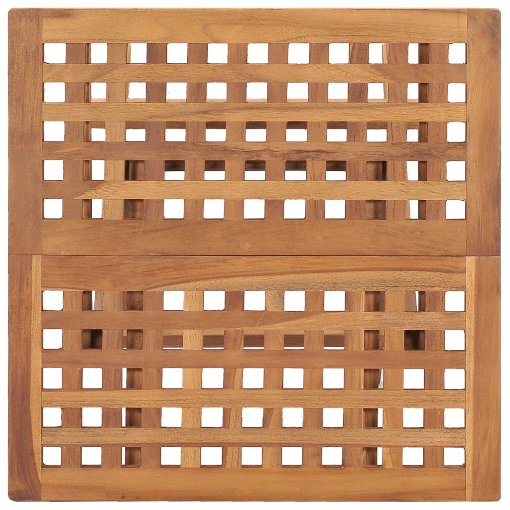 foldbart havebord 50x50x50 cm massivt teaktræ