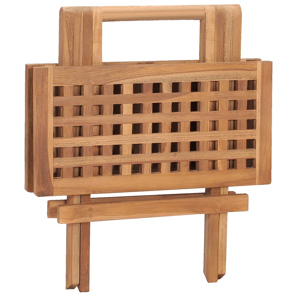 foldbart havebord 50x50x50 cm massivt teaktræ