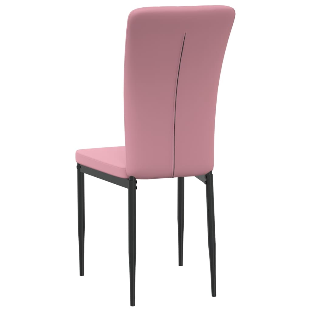 spisebordsstole 4 stk. velour lyserød
