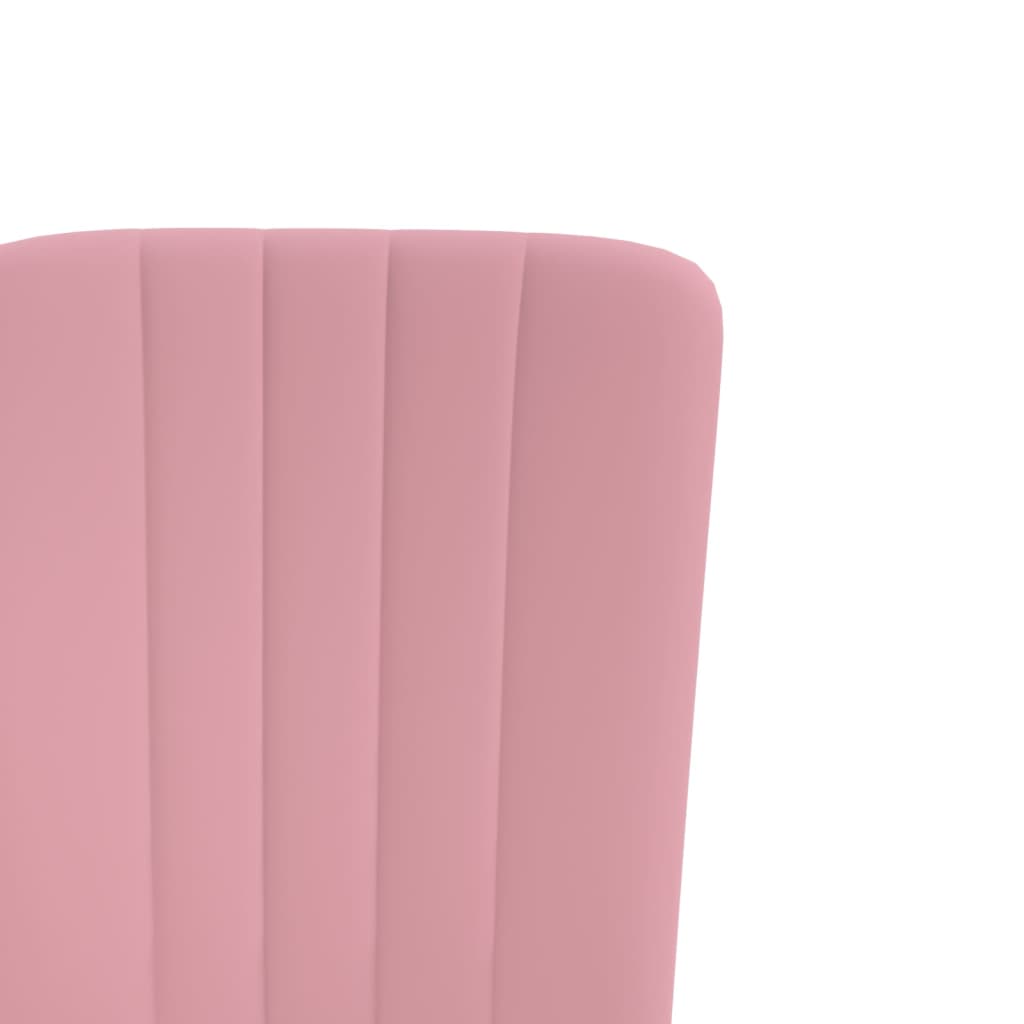spisebordsstole 4 stk. velour lyserød