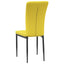 spisebordsstole 4 stk. velour sennepsgul