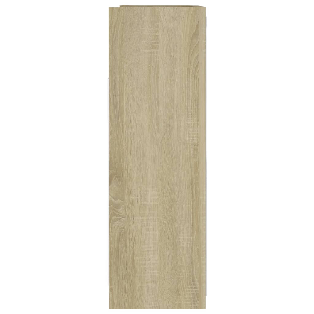 badeværelsesskab spejl 62,5x20,5x64cm konstrueret træ sonoma-eg