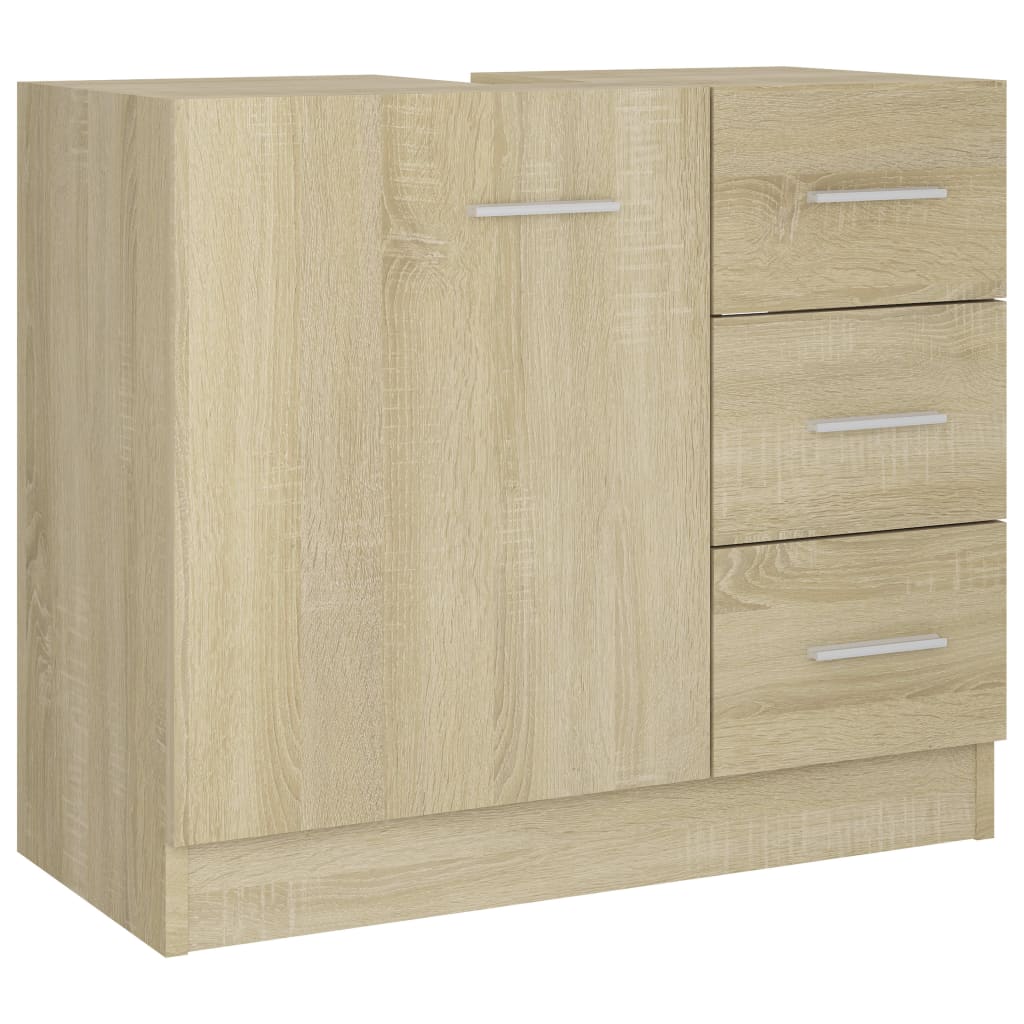 underskab til håndvask 63x30x54 cm konstrueret træ sonoma-eg