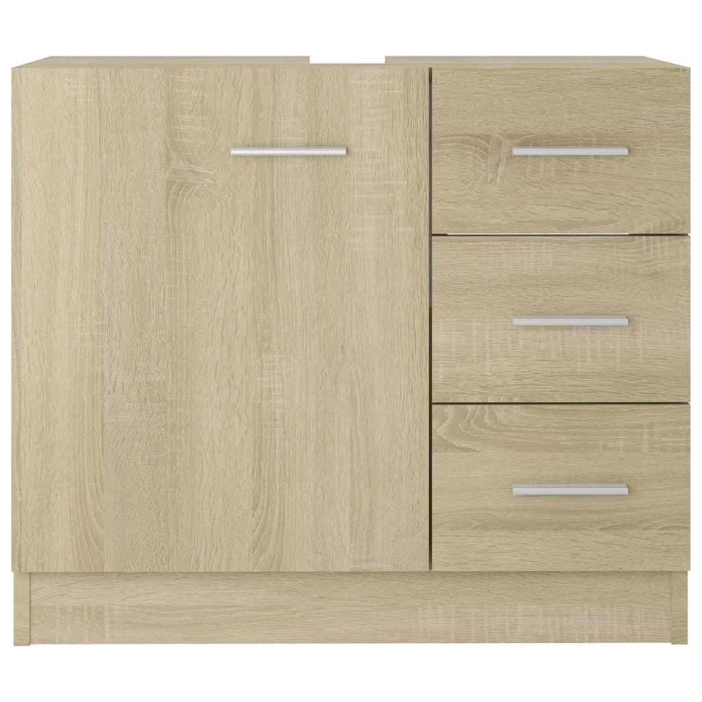 underskab til håndvask 63x30x54 cm konstrueret træ sonoma-eg
