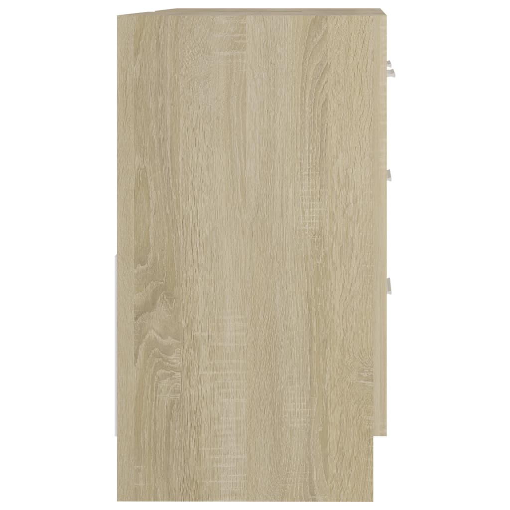 underskab til håndvask 63x30x54 cm konstrueret træ sonoma-eg