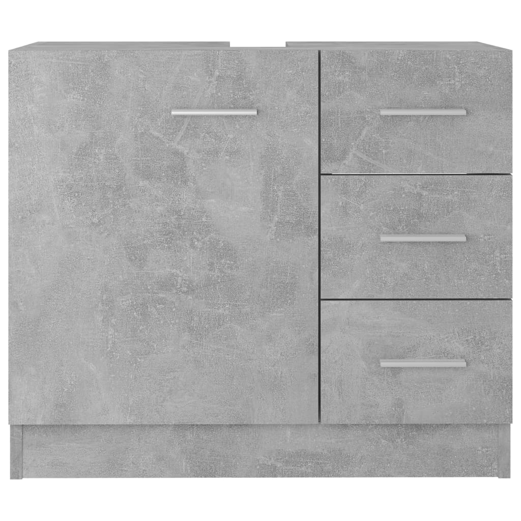 underskab til håndvask 63x30x54 cm konstrueret træ betongrå