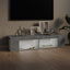 tv-skab med LED-lys 135x39x30 cm betongrå
