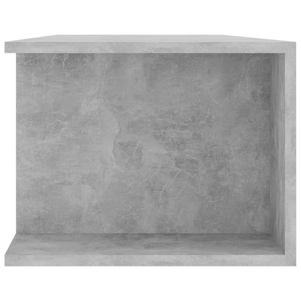 tv-skab med LED-lys 135x39x30 cm betongrå