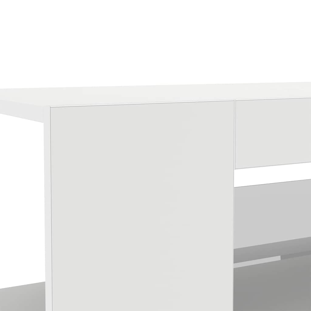 tv-skab med LED-lys 90x39x30 cm hvid