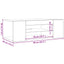 tv-skab med LED-lys 90x39x30 cm hvid