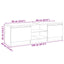 tv-bord med LED-lys 120x30x36 cm sonoma-eg