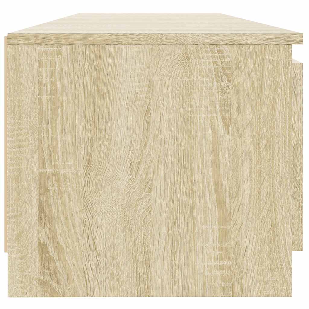 tv-bord med LED-lys 140x40x36 cm sonoma-eg