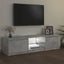 tv-bord med LED-lys 140x40x36 cm betongrå