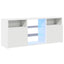 tv-skab med LED-lys 120x30x50 cm hvid