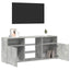 tv-bord med LED-lys 120x30x50 cm betongrå