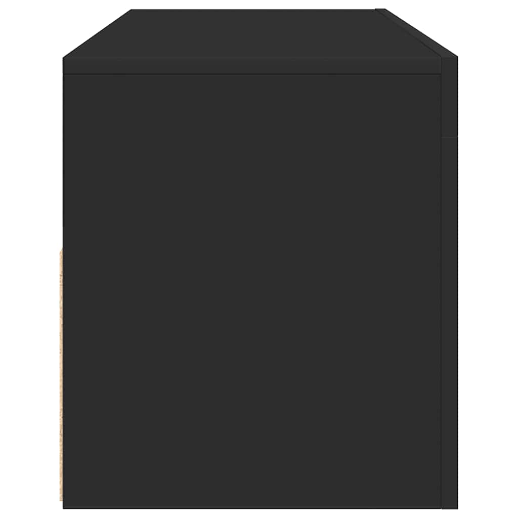 tv-bord med LED-lys 120x35x40 cm sort