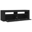 tv-bord med LED-lys 120x35x40 cm sort