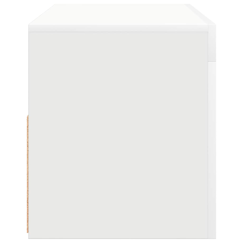 tv-skab med LED-lys 90x35x40 cm hvid
